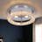 Modern K9 Crystal LED Ceiling Lamp Luminous Stainless Steel Round Ceiling Lamp, Three-Colour Adj