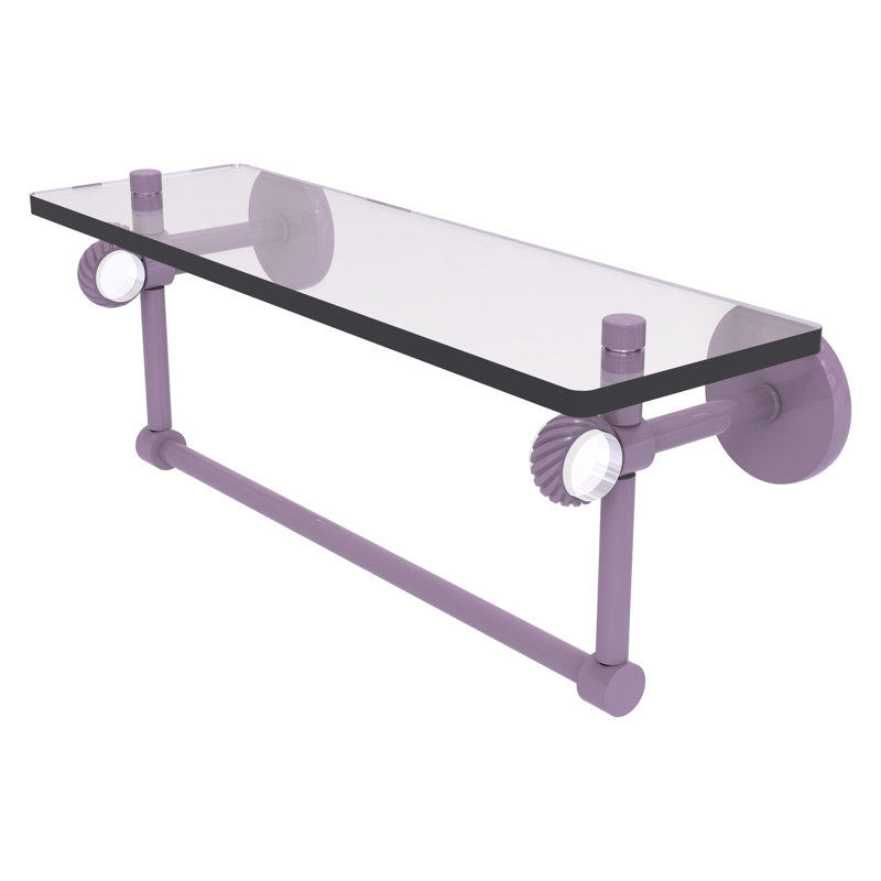 Tablette flottante avec barre à serviettes Clearview, H 6,2 po x l 16 po x P 5,65 po, Lavande