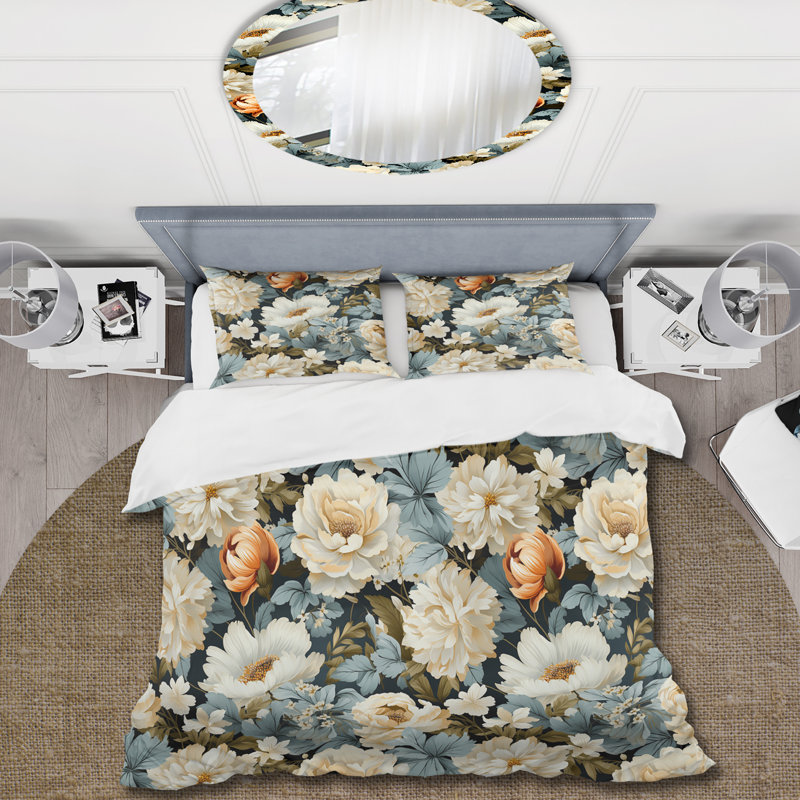 Boho Victorian Romance Victorian Pattern VII - Ensemble de housse de couette à motif floral