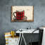 «Hot Chocolate Cup Red Light» par Momart, art mural sur toile, 26 po x 18 po