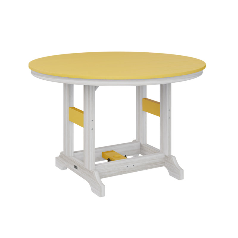 Garden Classic Outdoor Round Bar Table, Seashell, Sunburst Yellow
