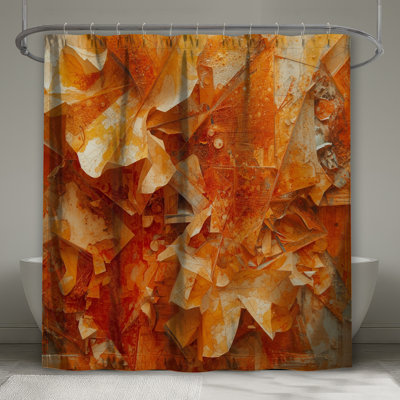Rideaux de douche orange orange