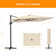 Sonceria 138'' x 108'' Rectangular Lighted Cantilever Umbrella