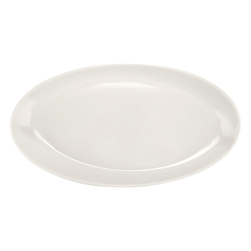 Le GE Plateau ovale en mélamine, 15 po x 8 po, Blanc américain