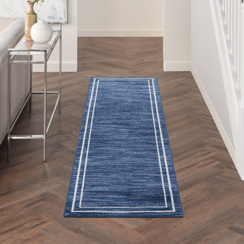 Tapis intérieur / extérieur en chenille tissé à la machine Lucretia, Tapis de couloir 2 pi 2 po x 7 pi 6 po