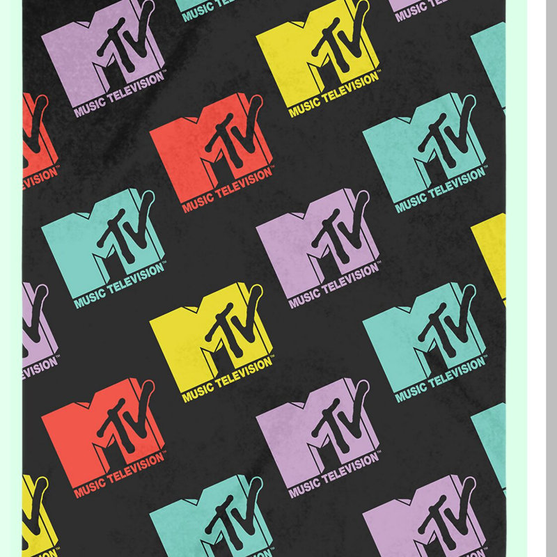 RetroWave 80's Iconic MTV Fleece Throw Blanket