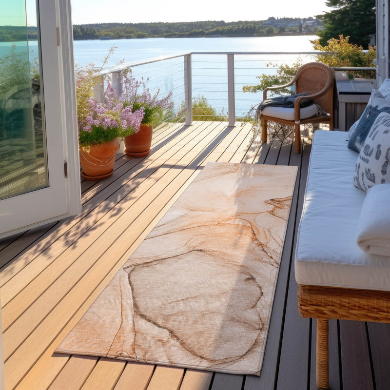 Tapis intérieur / extérieur Eliessia, Runner 2'3" x 7'6"