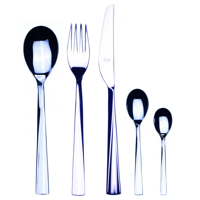 Ensemble de couverts Elica avec cuillères à moka - 30 pièces - Acier inoxydable