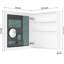 Armoire à pharmacie 24 po x 26 po à miroir biseauté pour salle de bain - Porte qui s'ouvre à gauche, espace intérieur généreux, miroir Hd, bois d'ingénierie robuste, rangement à charnière l 24 po x H 26 po avec porte ouverte, espace spacieux,-1715998887