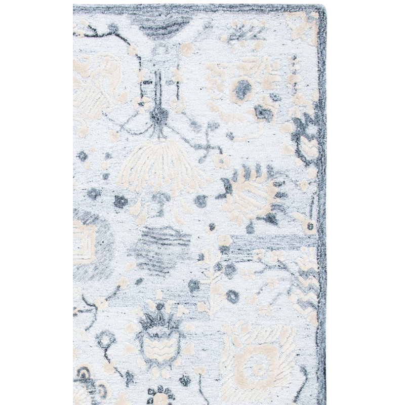 Glamour Hand Tufted Performance Floral Rug, Rectangle 5' x 8'