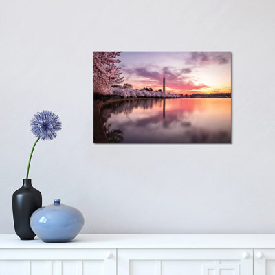 Cherry Blossoms Washington Monument by Eric Fisher - Print on Canvas