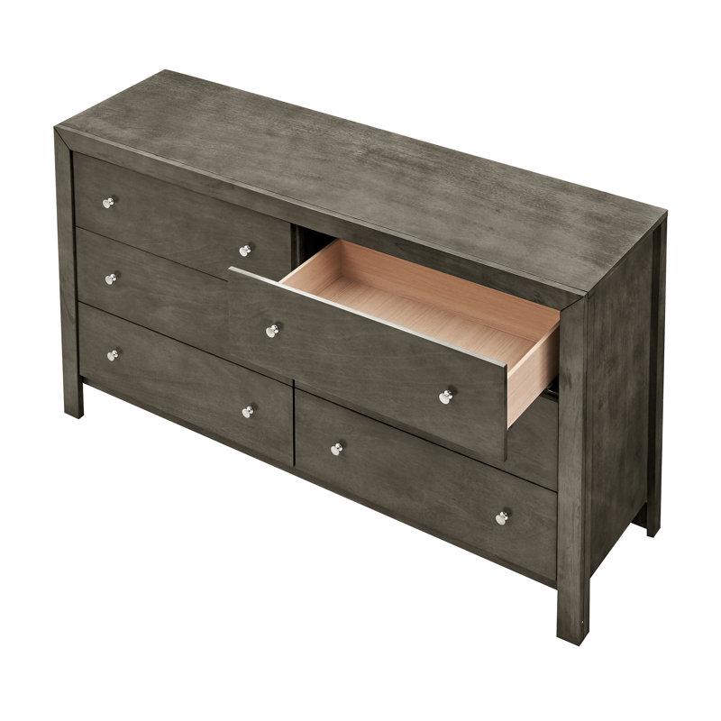 Lisbon 58'' W 6 - Drawer Dresser, Gray