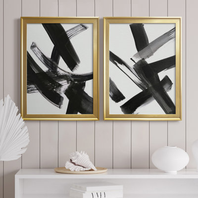 " Black Magic I " 2 - Pieces Painting Print