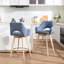 Tabouret de comptoir pivotant en H 26,8 po Wylee-53376712