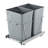 Pullout Trash Can for Kitchen Cabinets, 35 QT x2 Double Under Sink Garbage Waste Recycling Bin, Under Mount Waste Container, Featuring Heavy-Duty Metal Full Extension Sliding System and Handle-117497782