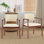 Chaises de salle à manger 12 pièces, structure en bois d'hévéa avec siège en mousse de polyuréthane, robuste et confortable pour la cuisine ou le bureau personnel