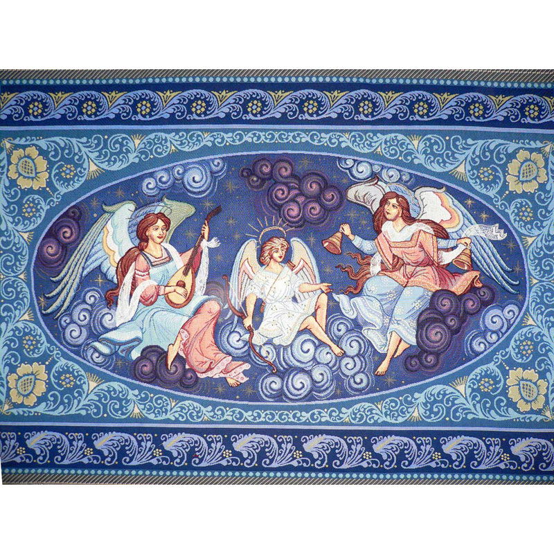 Tapisserie tissé à la main gardien anges christmas