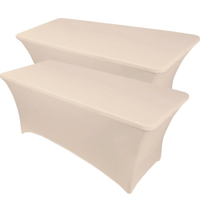 Kinta Polyester Tablecloth Stretch Spandex Table Cover, Open Back
