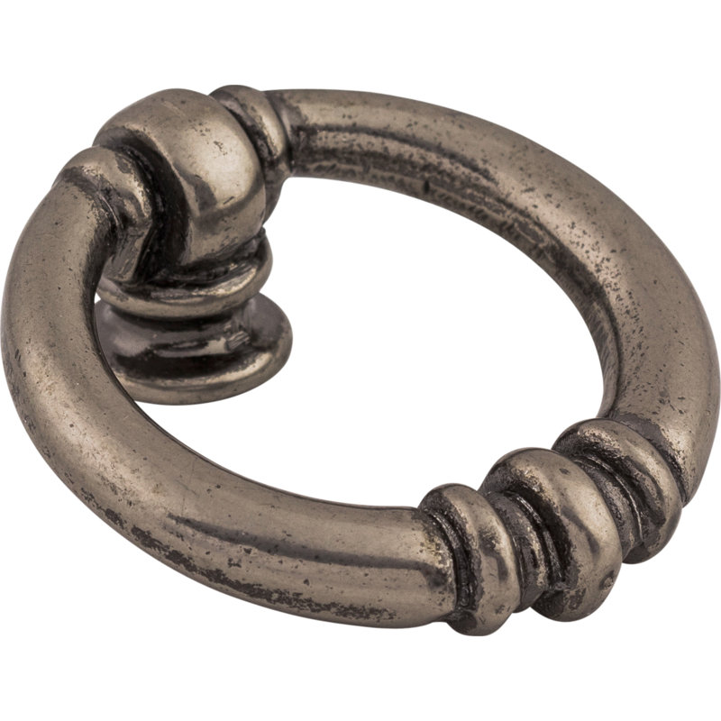 Pewter Traditional Drop Bail Ring Pull with Mounting Hardware