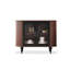 Buffet en bois massif noir et noyer