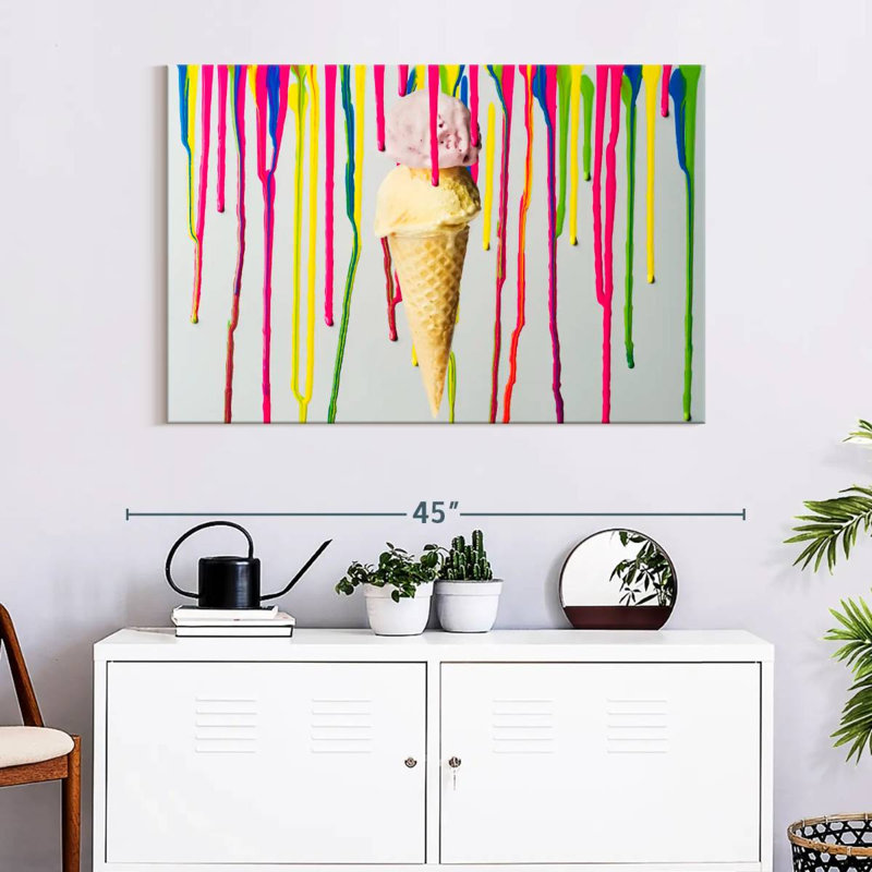 Yarlin Dripping Ice Cream, 26" H x 39" W