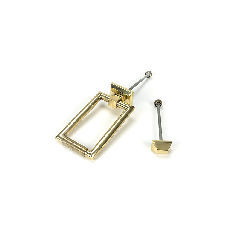 Brompton Door Knocker, Aged Brass