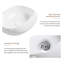 Lavabo de salle de bain ovale en céramique - 18,1 "x 15" comptoir blanc laiteux avec finition brillante résistante aux fissures et lavabo incassable pour les petites salles de bain