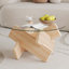 Table basse ronde en verre, comptoir en verre trempé avec pieds en panneau de fibres à densité moyenne à motif blanc. Convient aux salons et aux salles à manger