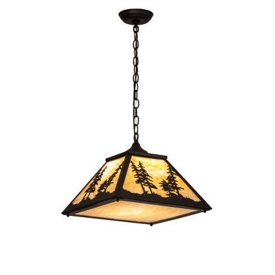 Luminaire suspendu carré à 1 lumière Sherlyn