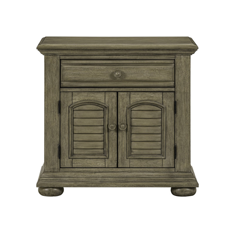 Nightstand W/ Drawer & Cabinet