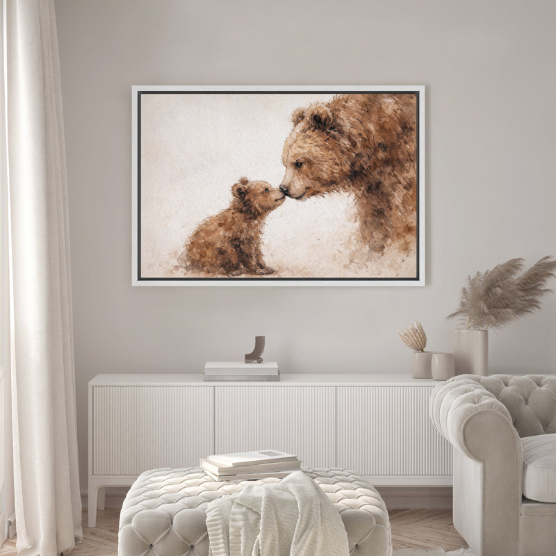 Reproduction d'art encadrée sur toile de la chambre des maîtres, 24" H x 36" W x 1.5" D, White