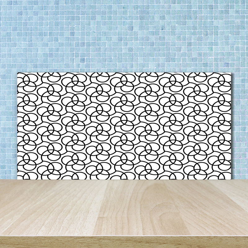 50cm W x 100cm L Glass Peel and Stick Panel