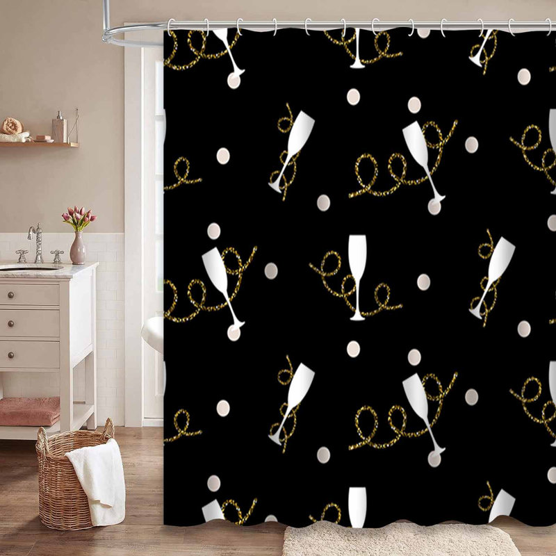 Rideau de douche Confetti Ornament, L 72 po x l 78 po