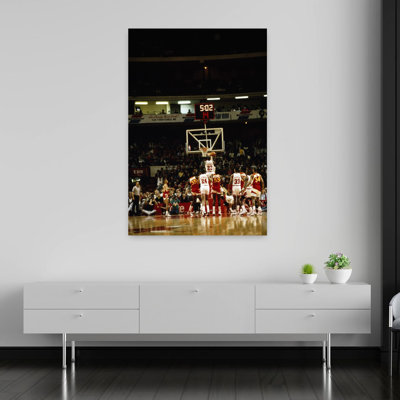 Basketball Match In Progress, Chicago Bulls Vs. New Jersey Nets, Nba Basketball, Chicago, Cook County, Illinois, Contemporary Bull Wall Art