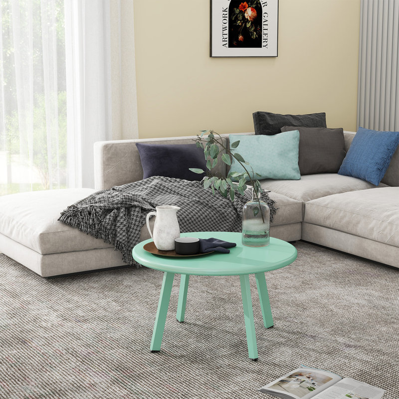 Table d'extérieur ronde 15,75 po Lakhdar, Vert menthe