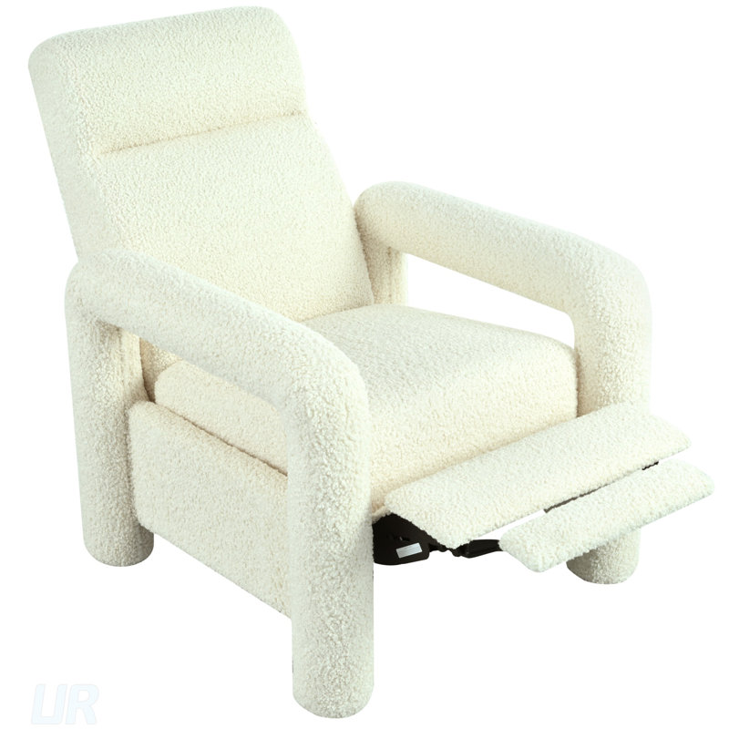 31.25" Push Back Recliner Armchair, Beige