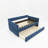 BLUE UPHOLSTERED TWIN SIZE DAYBED WITH TRUNDLE, VELVET FABRIC, NO BOX SPRING REQUIRED, COMFORTABLE AND SIMPLE DESIGN MODELS
