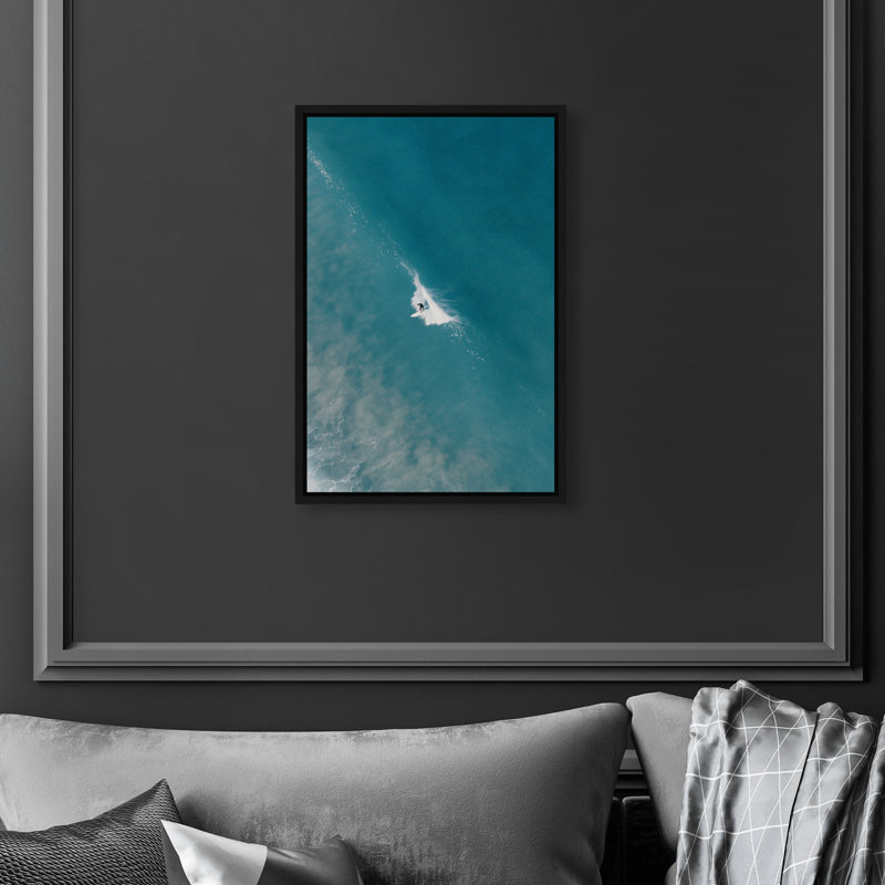 Aquamarine Breath Print by Oliver Gal, 16"H x 11"W, Black Floater Frame