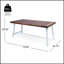 Table de salle à manger d'extérieur durable en bois d'acacia avec structure en métal rustique pour le patio et le jardin-1602777534