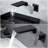 Matte Black Wall Mount Waterfall Bathroom Faucet