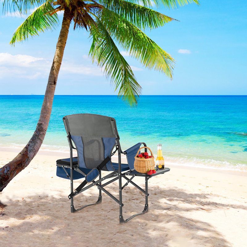 Nicosia Folding Camping Chair, Blue/Gray