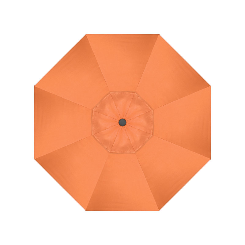 Parasol de marché 7,5', Gris, Sunbrella®, Toile orange Sunbrella® Regatta orange