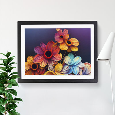 Stimulating Modern Flowers - Framed Print