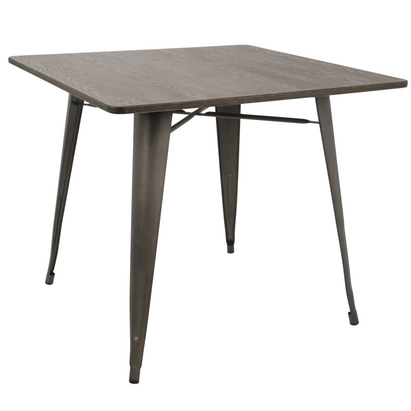 36 po - Table de salle à manger de ferme en espresso et antique