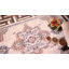 Tapis oriental gris clair / brun / bleu clair-801839404