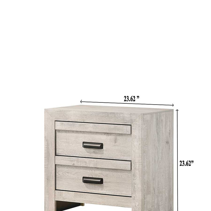 Table de bout de table de chevet contemporaine 1Pc avec deux tiroirs de rangement