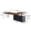 Bureau de direction de 118,11 pouces | Rangement luxueux à double armoire et design minimaliste-396883678