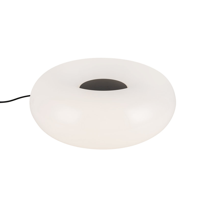 Lampe de table DEL en verre opale Nimbus 12 po, Noir