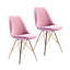 Chaise d'appoint rembourrée en velours Lougenia-1723725725