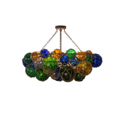 Lustre géométrique unique à 8 lumières
